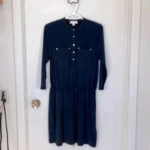 Michael  Kors Navy Drawstring Dress in Size Small
